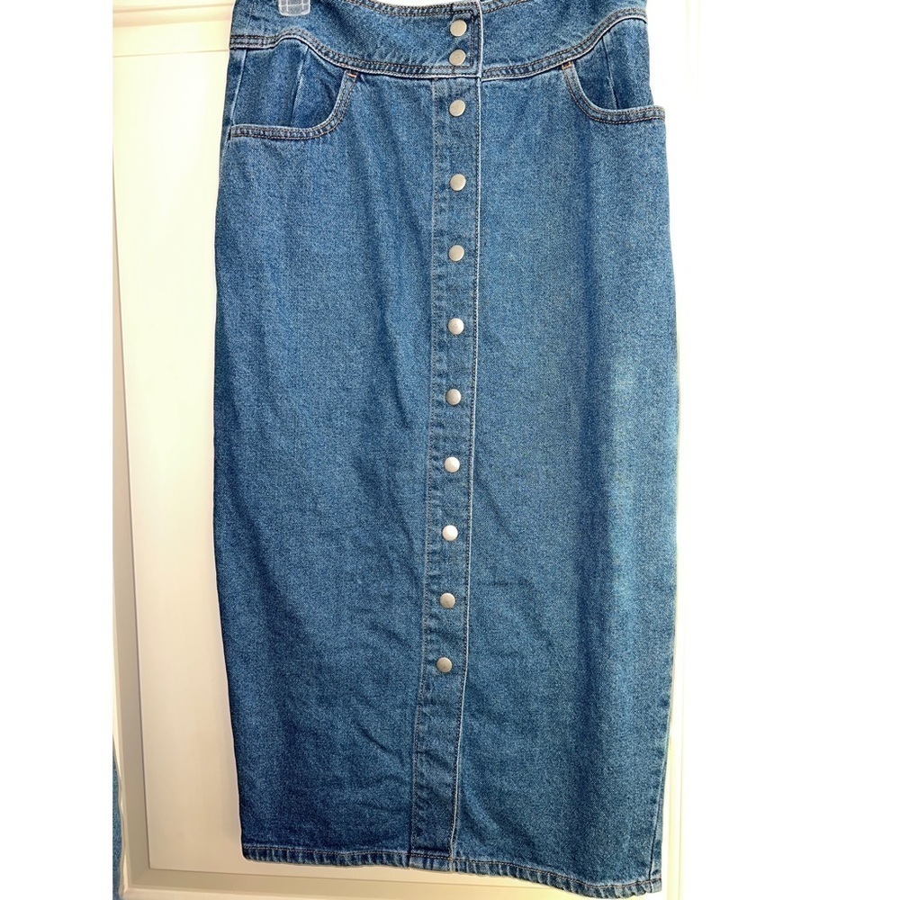 Asos DENIM BUTTON UP SKIRT - SIZE UK 10 = US 6 - Picture 1 of 3